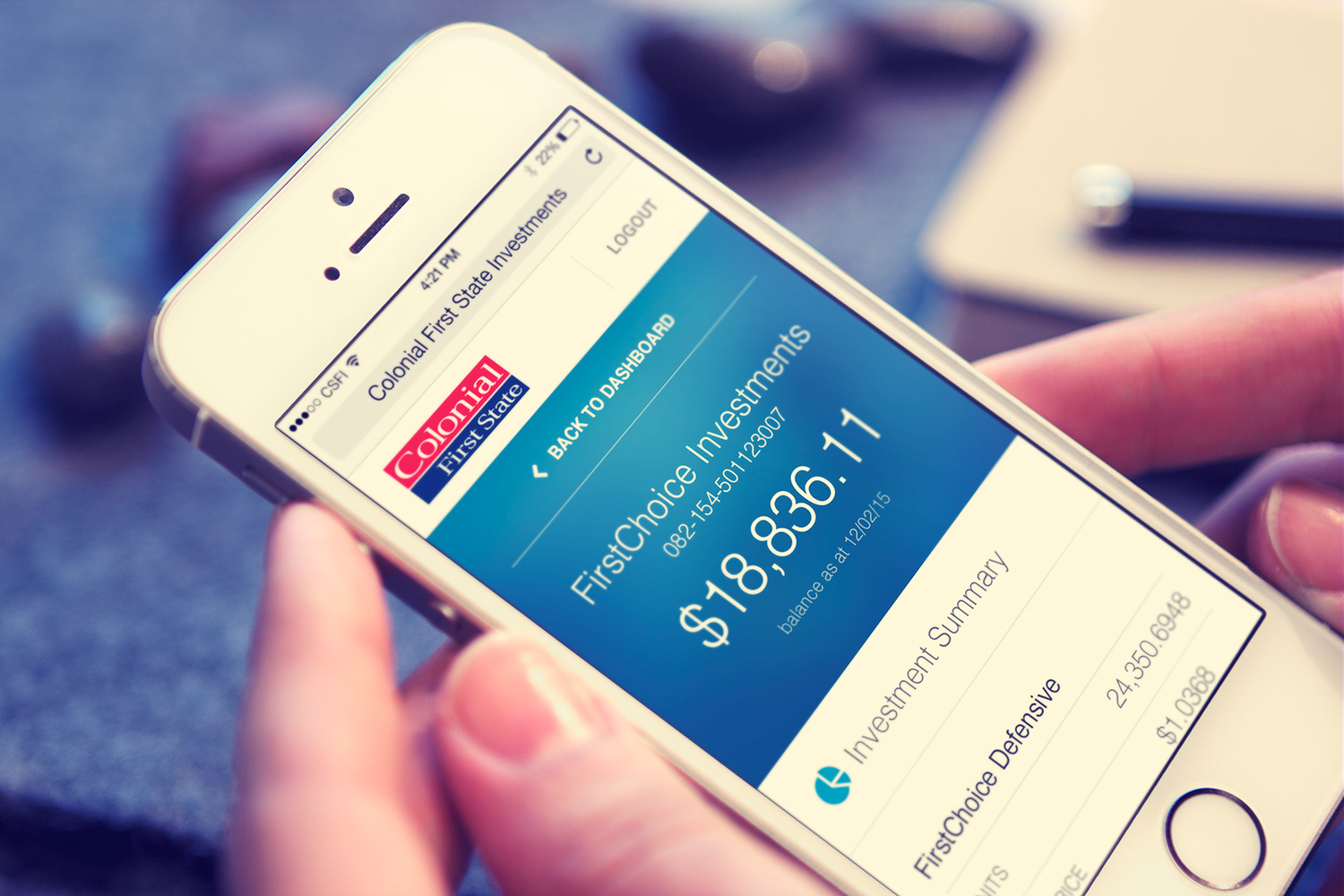 Colonial First State Superannuation Mobile Site Colonial First State Superannuation mobile website